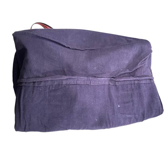 Inouitoosh Street Bag 100% Cotton Shopping Tote Printed Blue White Batik & Plaid - Picture 5 of 8